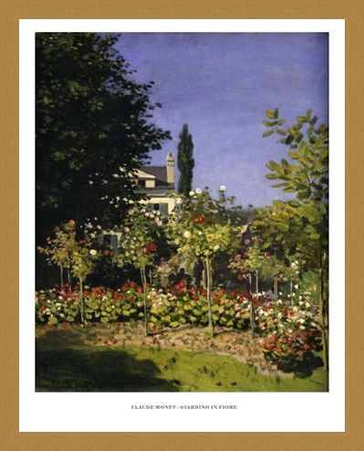 Framed Framed The Garden in Bloom - Claude Monet
