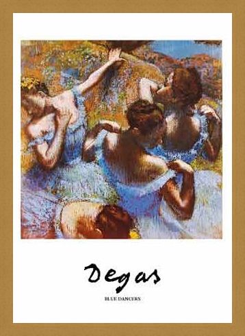Framed Framed Blue Dancer - Edgar Degas
