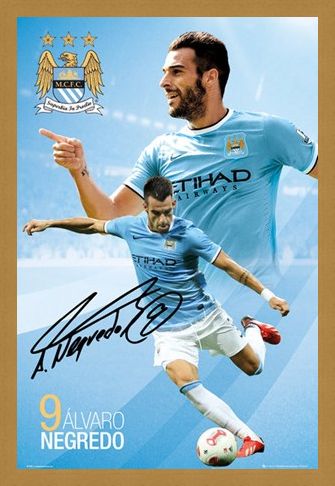 Framed Framed Alvaro Negredo - Manchester City Football Club