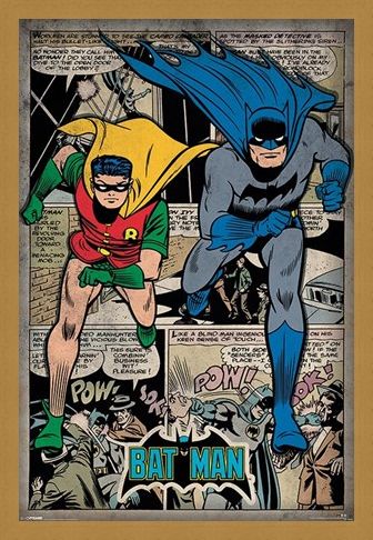 Framed Framed Batman Comic Book Montage - DC Comics
