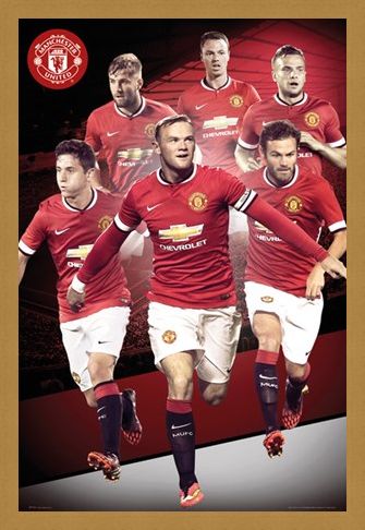 Framed Framed Manchester United Star Players 2014/15 - Manchester United Football Club