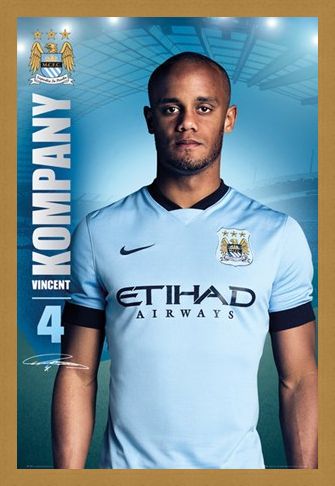 Framed Framed Vincent Kompany - Manchester City Football Club