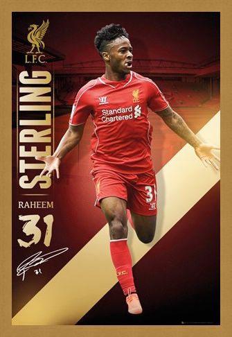 Framed Framed Raheem Sterling - Liverpool Football Club