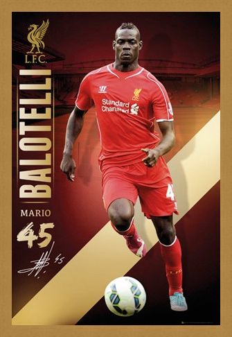Framed Framed Mario Balotelli - Liverpool Football Club