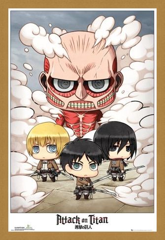 Framed Framed Chibi Group - Attack On Titan