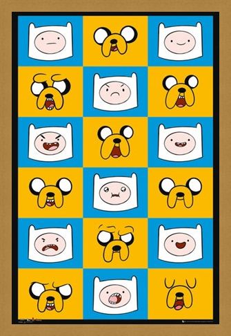 Framed Framed Finn & Jake Funny Faces - Adventure Time