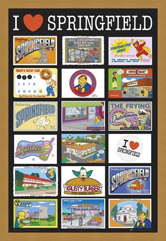 Framed Framed I Love Springfield - TV's Favourite Fictional Town
