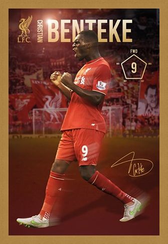 Framed Framed Christian Benteke 2015/16 - Liverpool Football Club