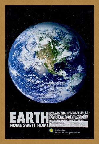 Framed Framed Home Sweet Home - Planet Earth