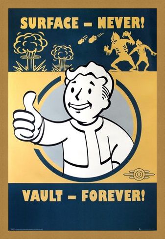 Framed Framed Vault Forever Poster - Fallout 4