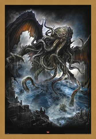 Framed Framed Spiral Cthulhu - Mythical Monster
