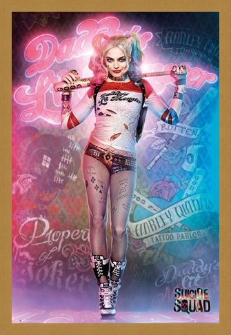 Framed Framed Harley Quinn In Neon - Suicide Squad
