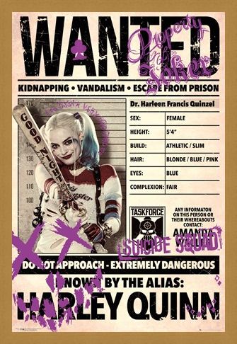 Framed Framed Harley Wanted - Suicide Squad