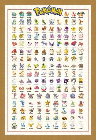 Framed Framed Original 151 - Pokemon Kanto