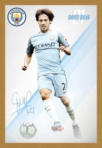 Framed Framed David Silva 16/17 - Manchester City