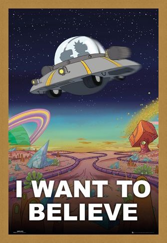 Framed Framed I Want To Believe - Rick And Morty