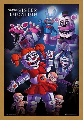 Framed Framed Sister Location - Five Nights At Freddy's