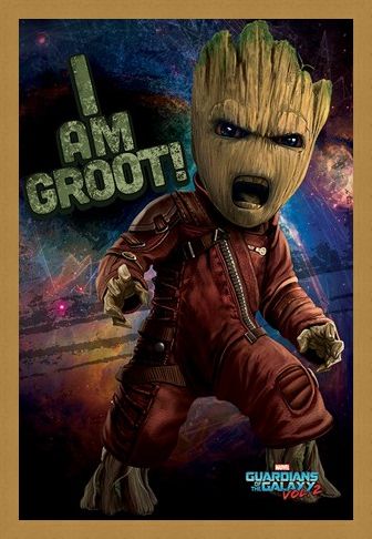 Framed Framed Angry Groot - Guardians of the Galaxy Vol.2