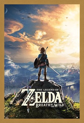 Framed Framed Sunset Over Hyrule - The Legend Of Zelda: Breath Of The Wild
