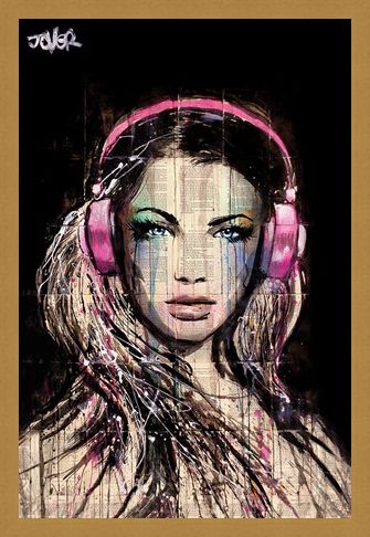 Framed Framed DJ Girl - Loui Jover