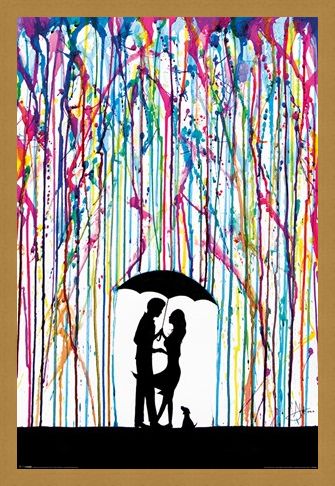 Framed Framed Raining Colour - Marc Allante