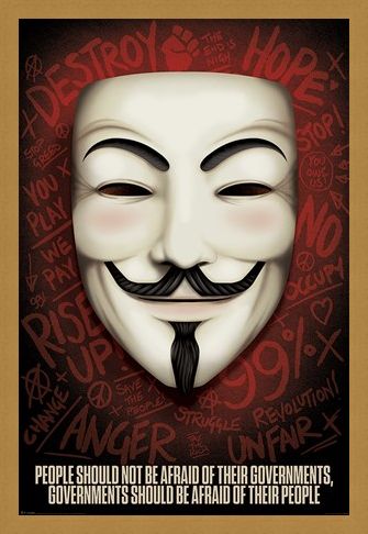 Framed Framed Governments Should Be Afraid Of Their People - V for Vendetta