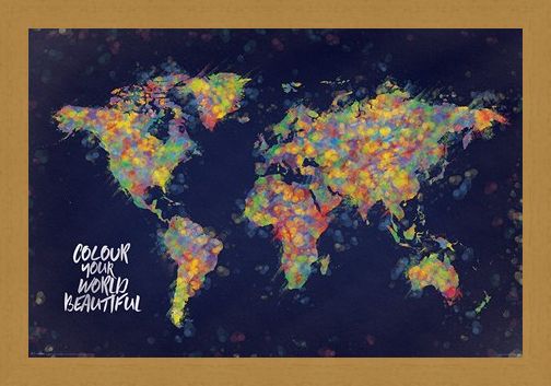 Framed Framed Colour Your World Beautiful - Atlas