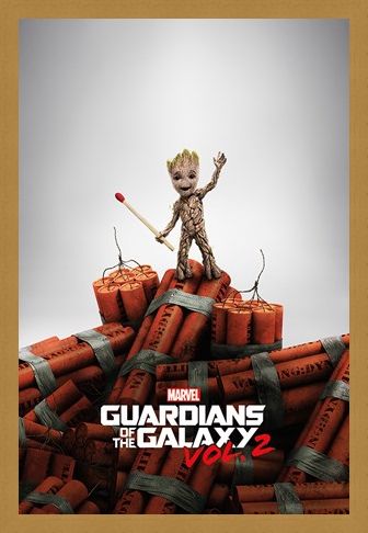 Framed Framed Groot Dynamite - Guardians Of The Galaxy Vol. 2