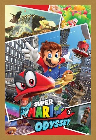 Framed Framed Odyssey Collage - Super Mario