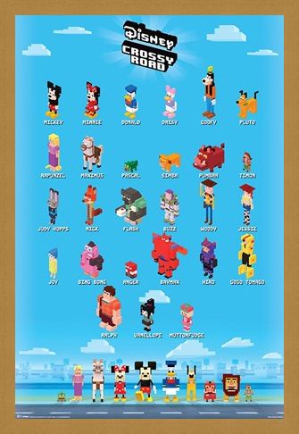 Framed Framed Crossy Characters - Disney Crossy Road