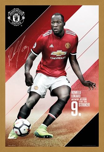Framed Framed Manchester United 17-18 - Romelu Lukaku