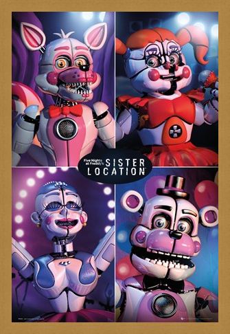 Framed Framed Sister Location Quad - Five Nights at Freddy's