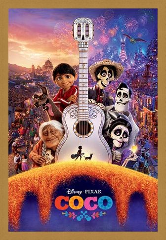 Framed Framed Día de Muertos Guitar - Coco