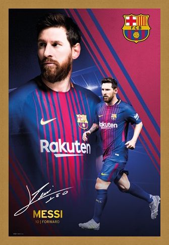 Framed Framed Messi Collage 17-18 - Barcelona