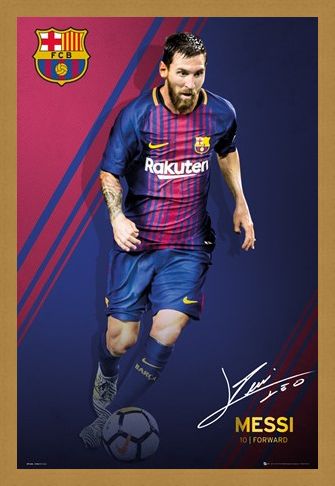 Framed Framed Messi 17/18 - Barcelona