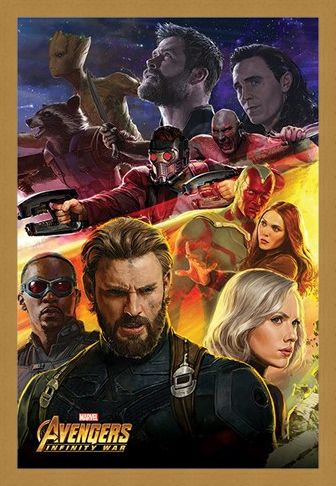 Framed Framed Infinity War Captain America - Avengers