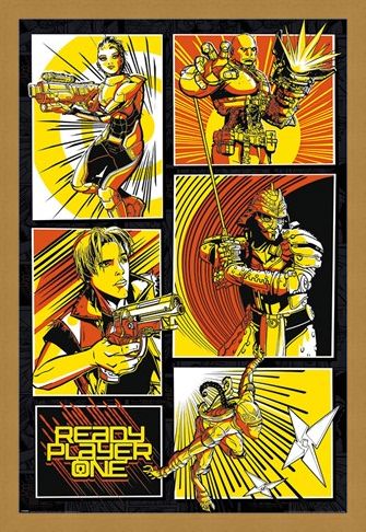 Framed Framed Comic Panels - Ready Player One
