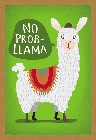Framed Framed Llama No Probllama - Take It From Me