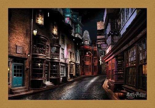 Framed Framed Diagon Alley - Harry Potter