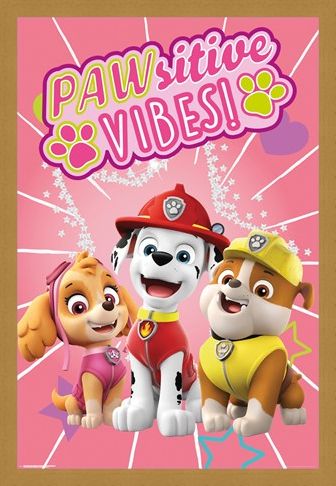 Framed Framed Pawsitive Vibes - Paw Patrol