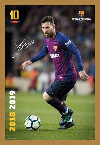Framed Framed Messi 18-19 - Barcelona FC