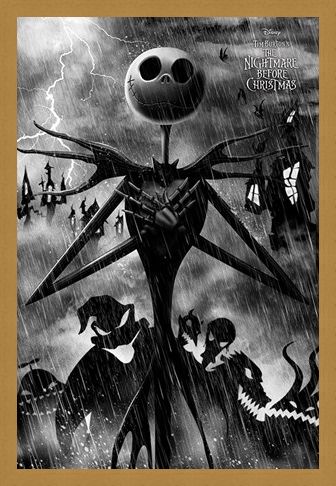 Framed Framed Stormy Night - Nightmare Before Christmas