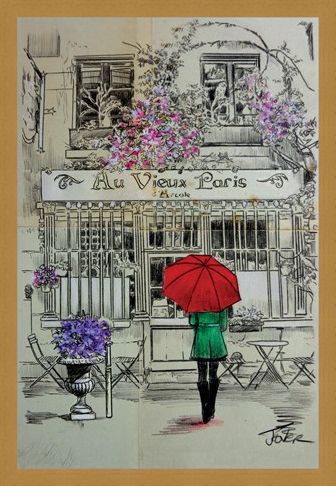Framed Framed Au Vieux Paris - Loui Jover