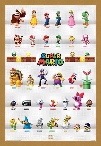 Framed Framed Character Parade - Super Mario