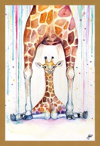 Framed Framed Gorgeous Giraffes - Marc Allante