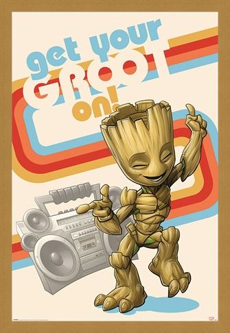 Framed Framed Get Your Groot On - Guardians Of The Galaxy