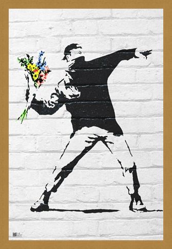 Framed Framed Flower Bomber - Banksy