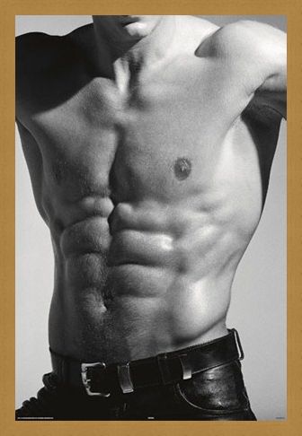 Framed Framed Tantalising Torso - Buff in Black and White