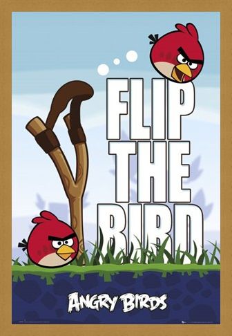 Framed Framed Flip the Bird - Angry Birds