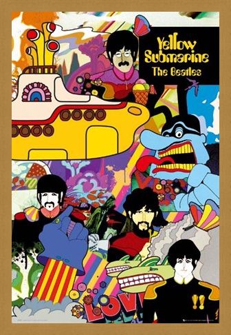 Framed Framed Yellow Submarine Collage - The Beatles